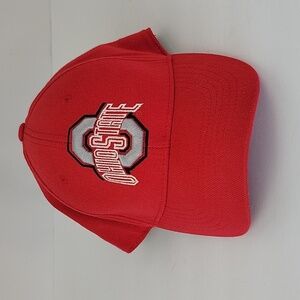 Ohio State University Ballcap Red w/ Gray, White & Black Embroidered Logo